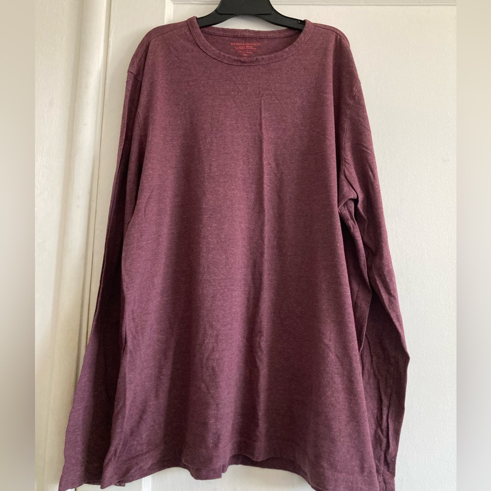 Banana Republic Red Long Sleeve Tee Comfortable Cotton Blend